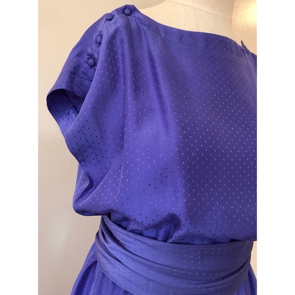 PS2 • 6 • 100% Silk Vintage Purple Dress - Picture 3 of 7